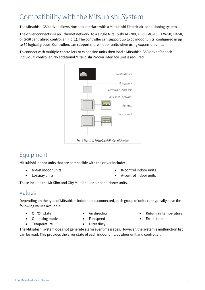 Preview thumbnail of page 3 of the MitsubishiG50 Driver Manual PDF document.
